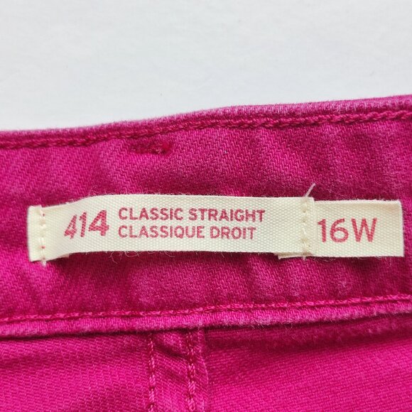Levi's 414 classic straight jeans women's size 16W magenta - Picture 6 of 15
